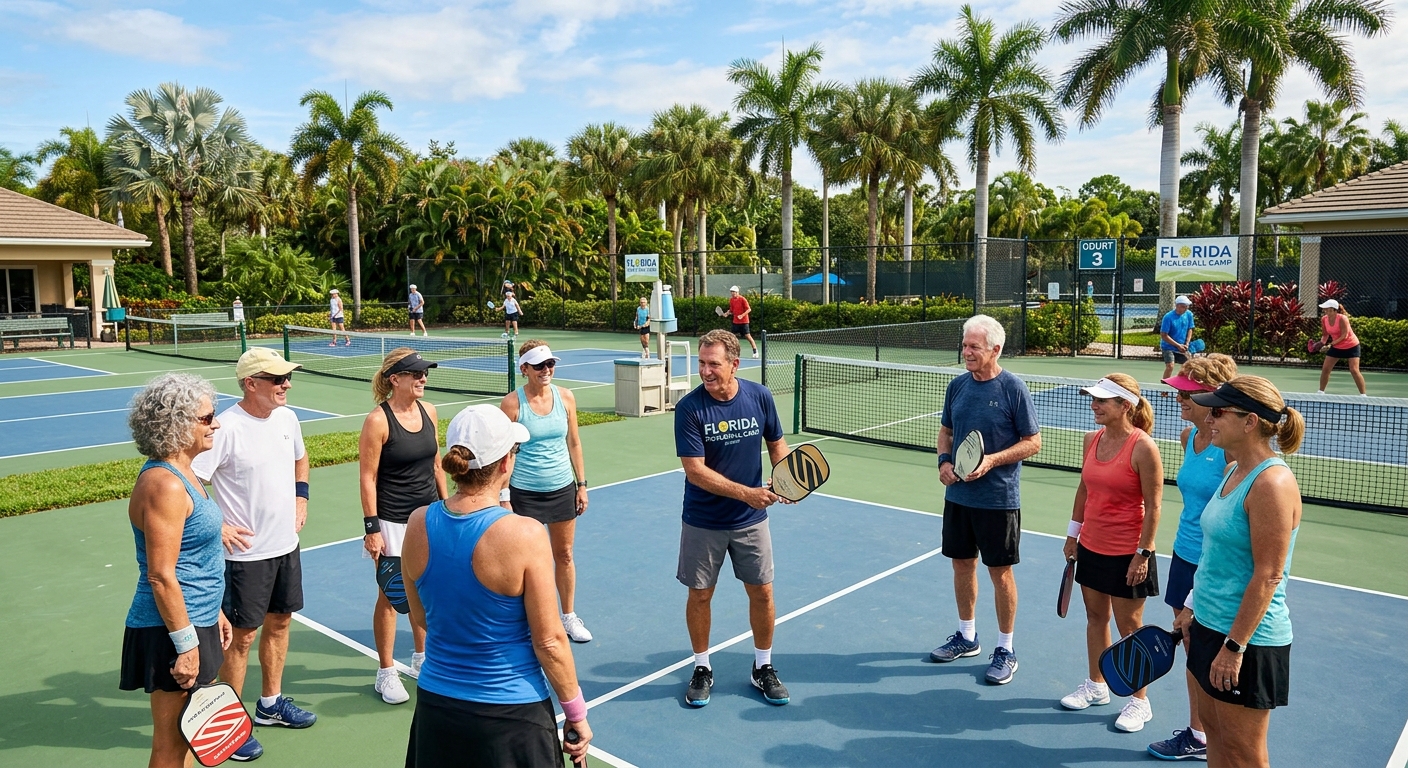 Better Pickleball community members connecting at a camp