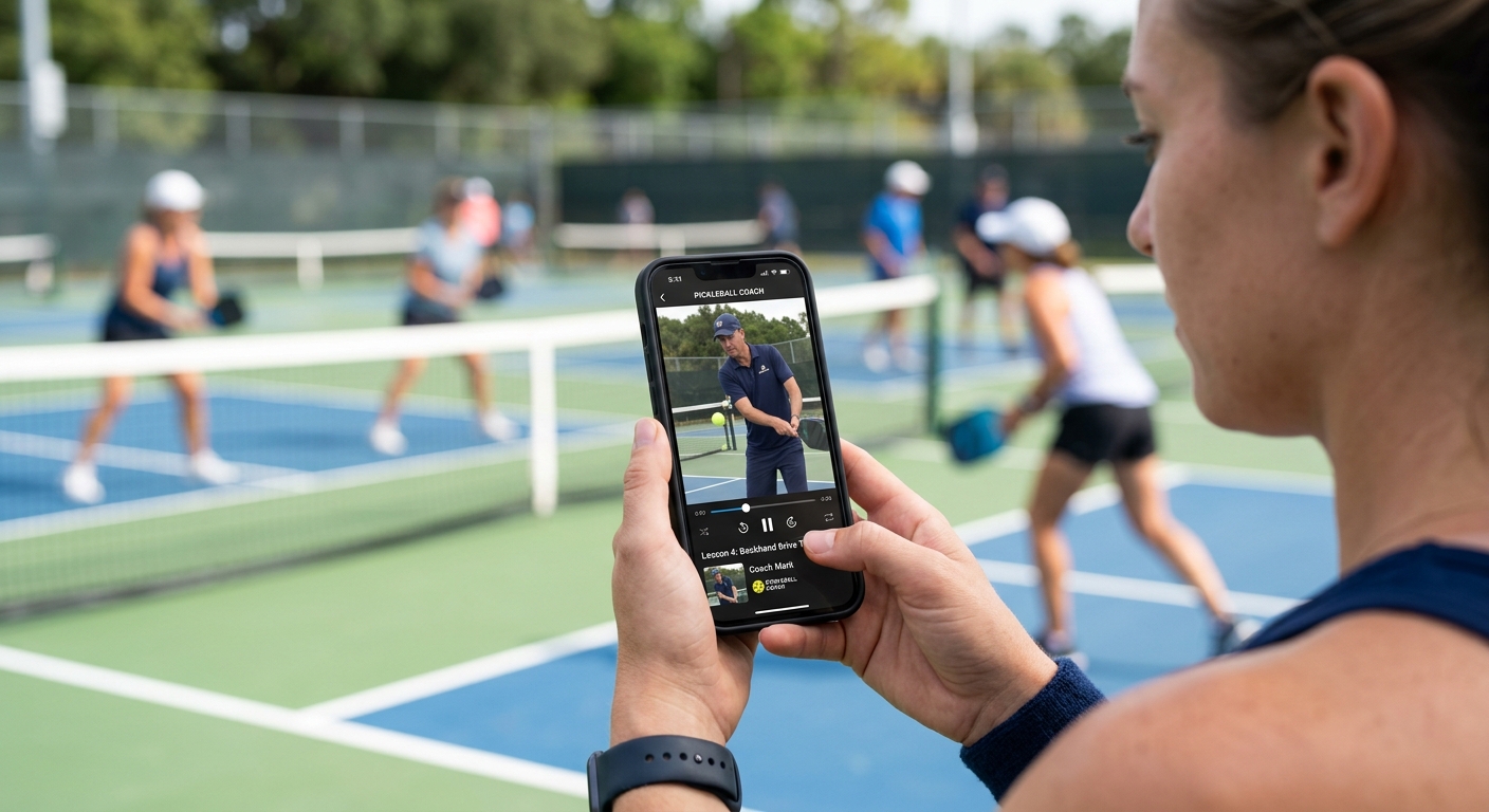 The Better Pickleball mobile app showing a lesson